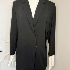 Saks 5th Ave Open Back Blazer w/White Cuffs size Large